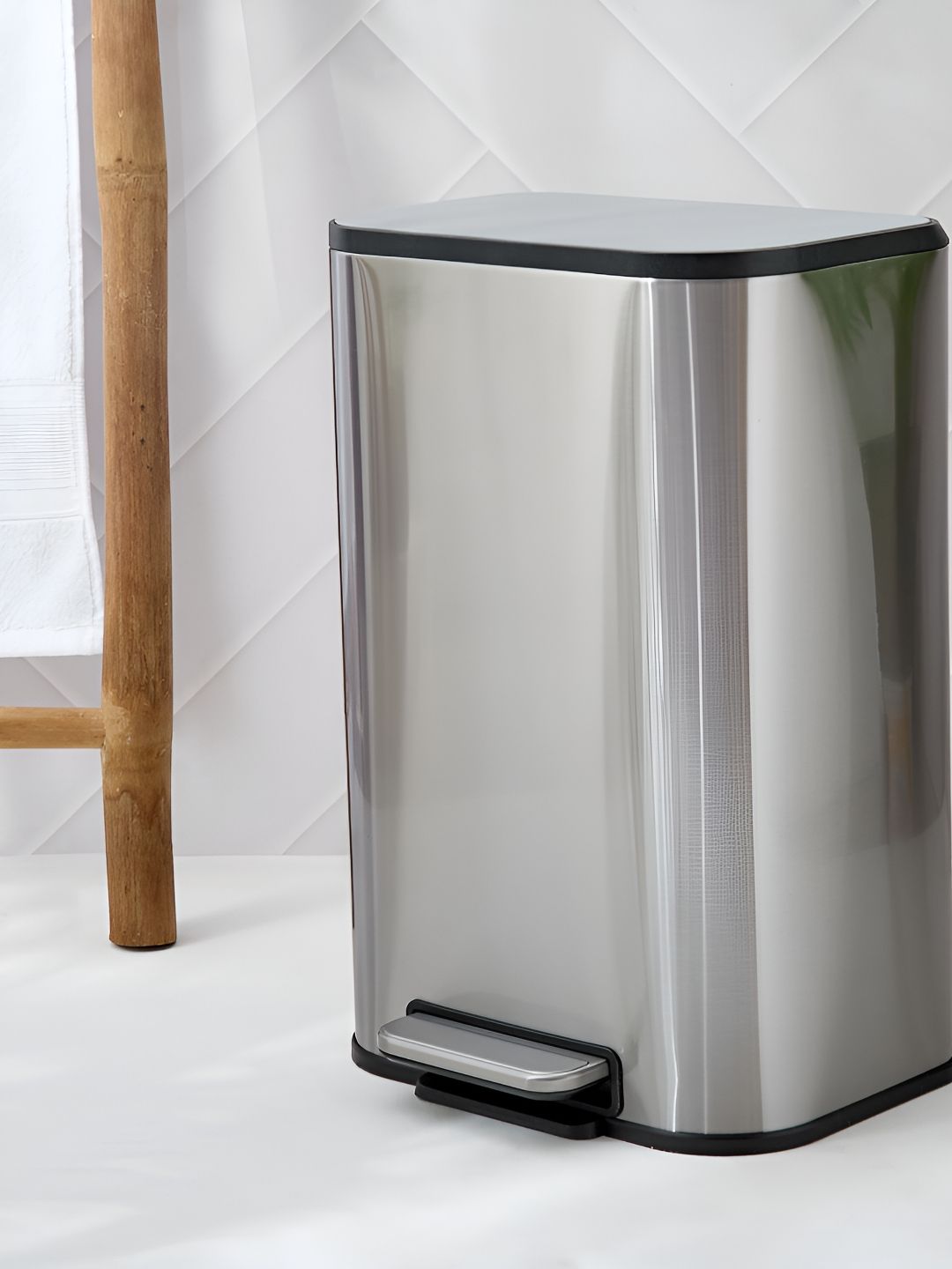 Home Centre Metal Pedal Waste Bin 12L