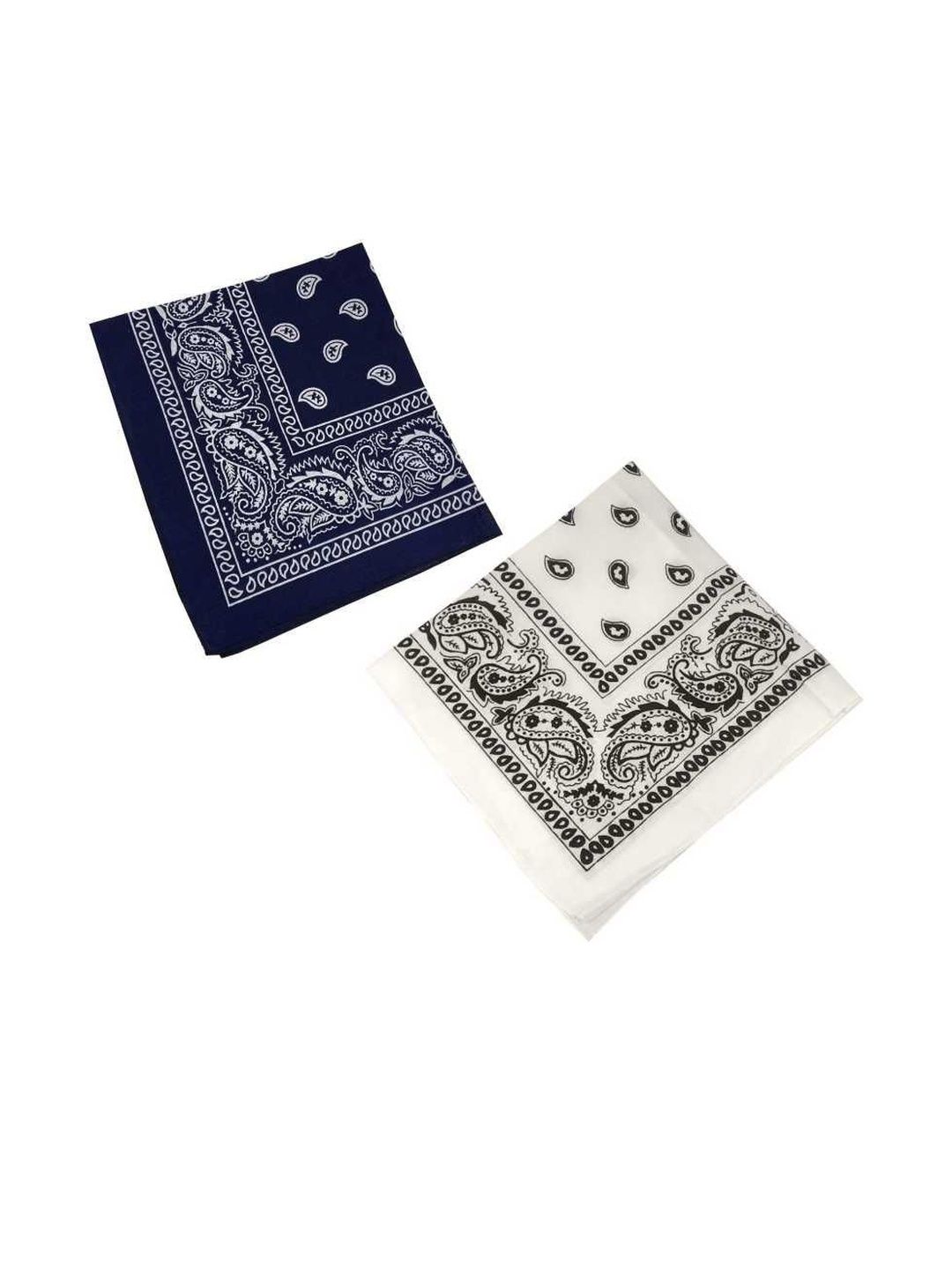 Navkar Crafts Pack Of 2 Unisex Paisley Cotton Bandanas