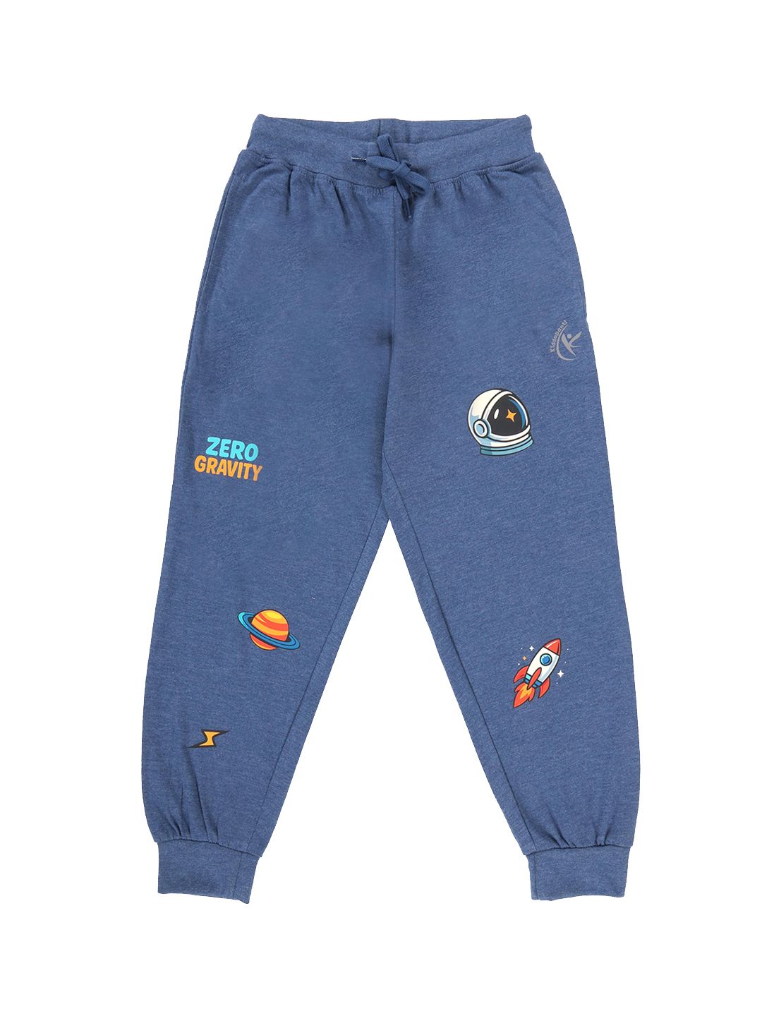 KiddoPanti Boys Printed Pure Cotton Jogger With  Badge