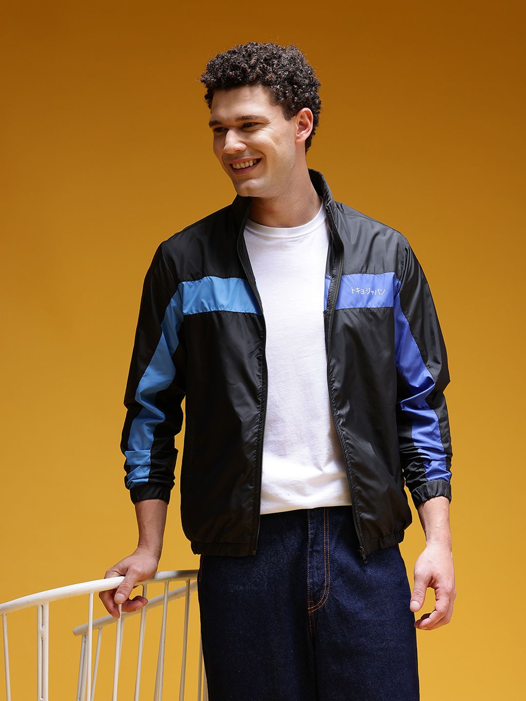 HERE&NOW Striped Windcheater Tailored Jacket