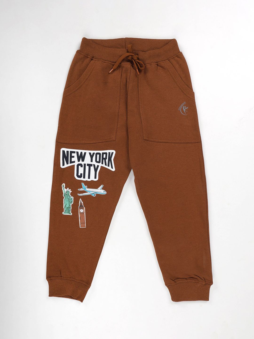 KiddoPanti Boys New York City Printed Regular Fit Jogger Track Pant