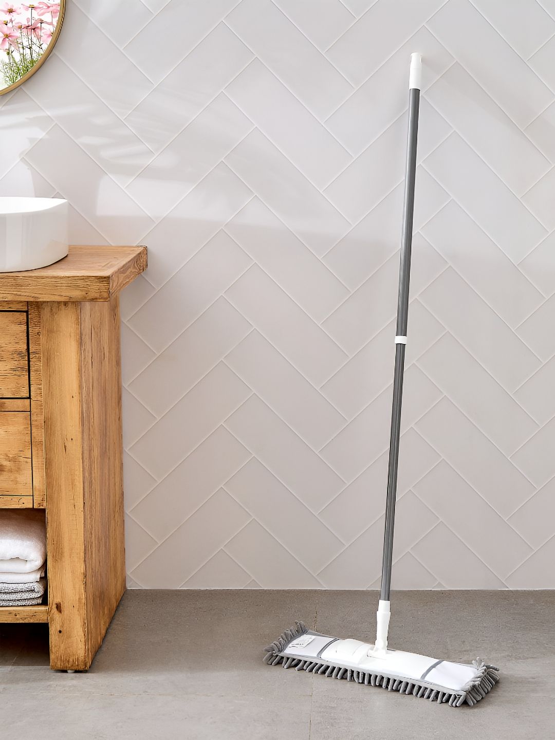 Home Centre Polypropylene with Telescopic Handle Dust Mop