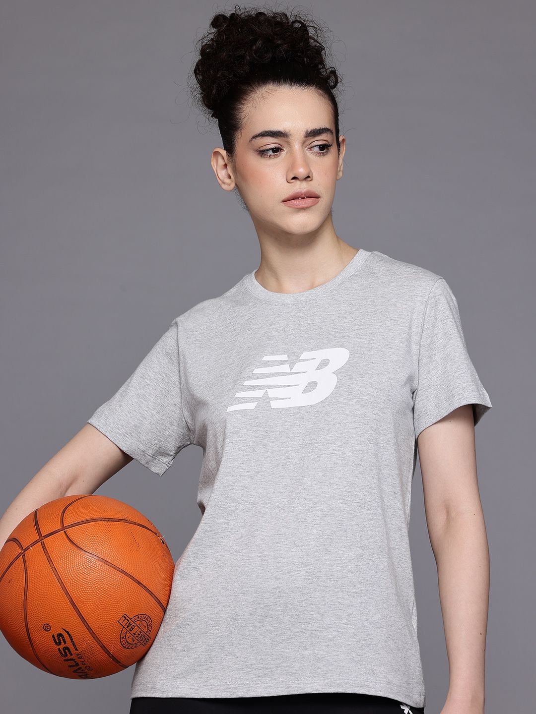 New Balance Brand Logo Printed Pure Cotton Sports T-shirt
