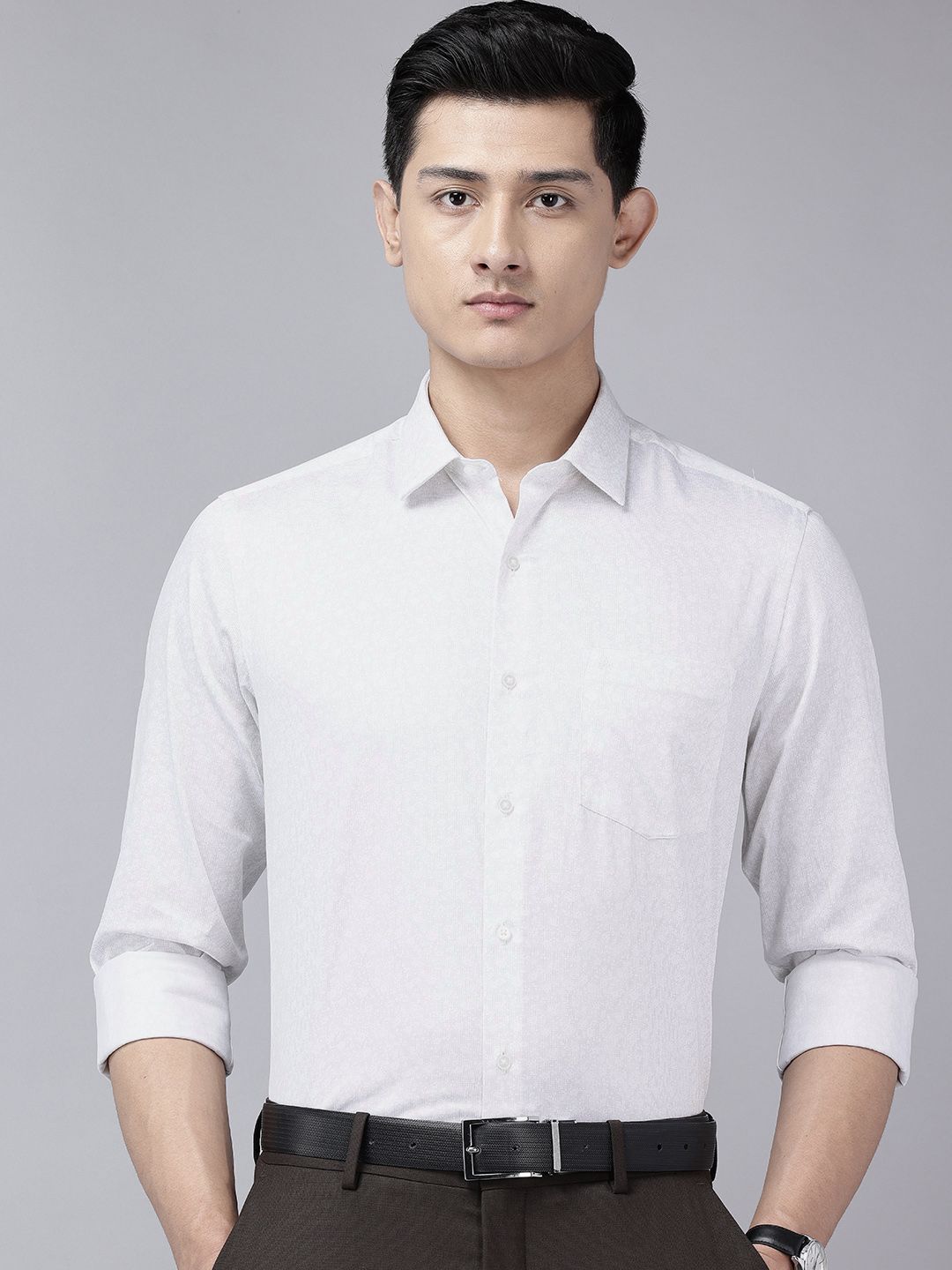 Arrow Arrow Manhattan Slim Fit Micro Ditsy Printed Pure Cotton Formal Shirt