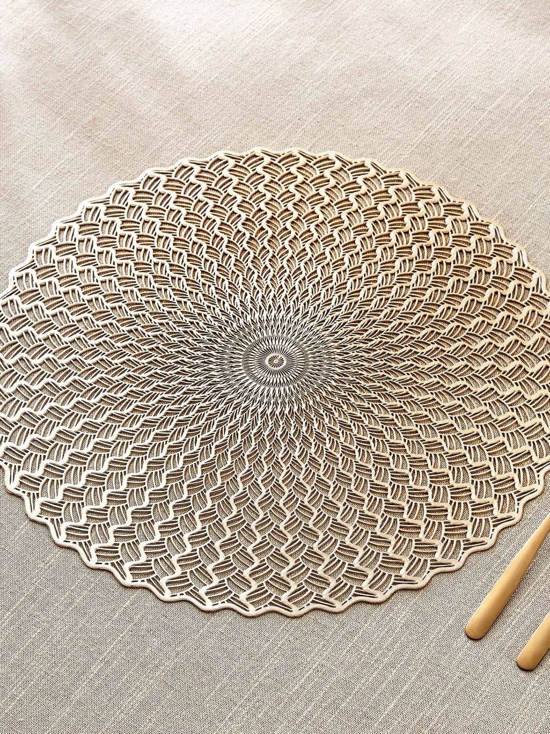 Home Centre Home Centre Gold Cinder Ray PVC Table Placemat
