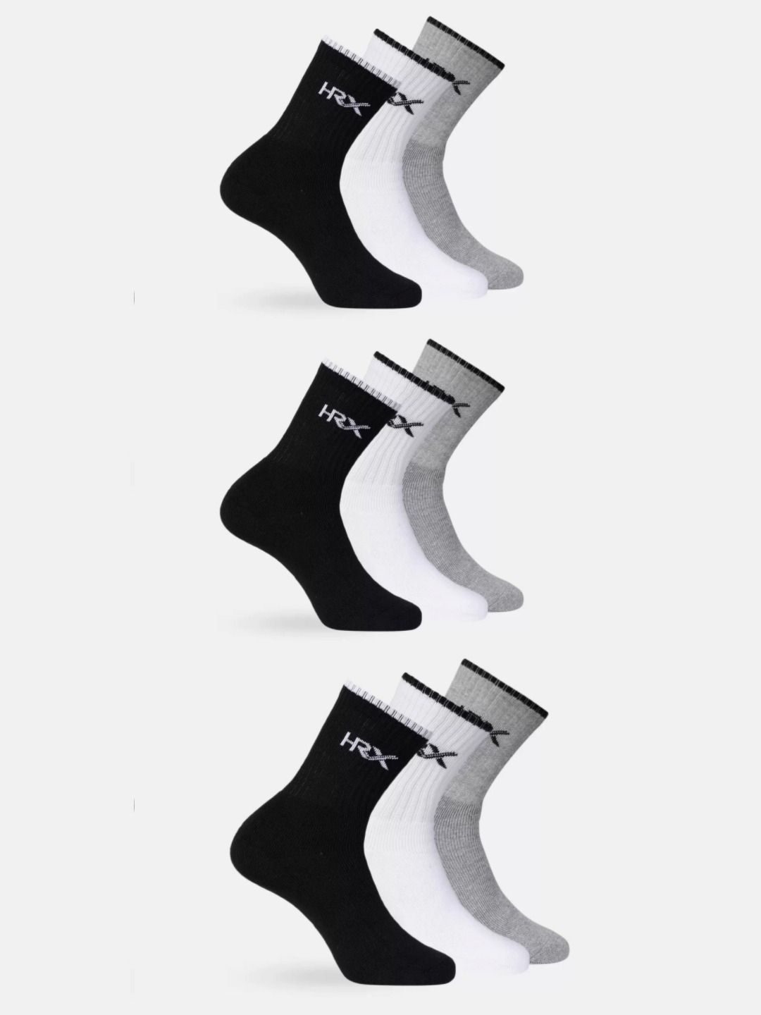 HRX by Hrithik Roshan Unisex Pack Of 6 Calf-Length Socks