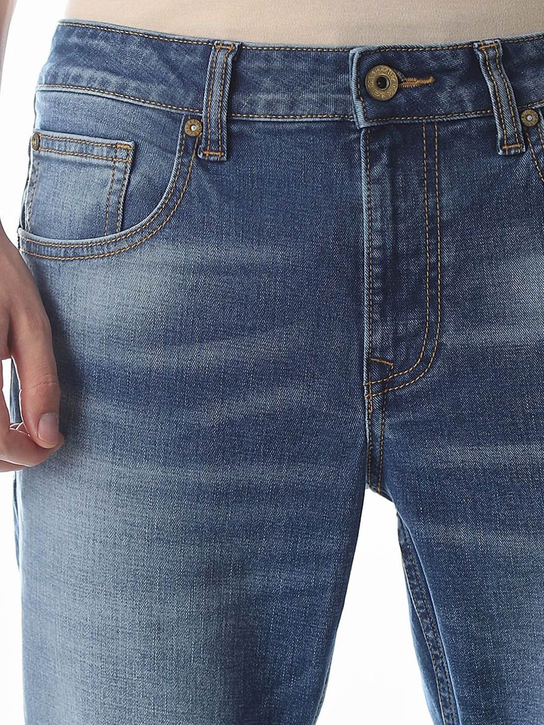Slim Fit Low-Rise Heavy Fade Stretchable Jeans