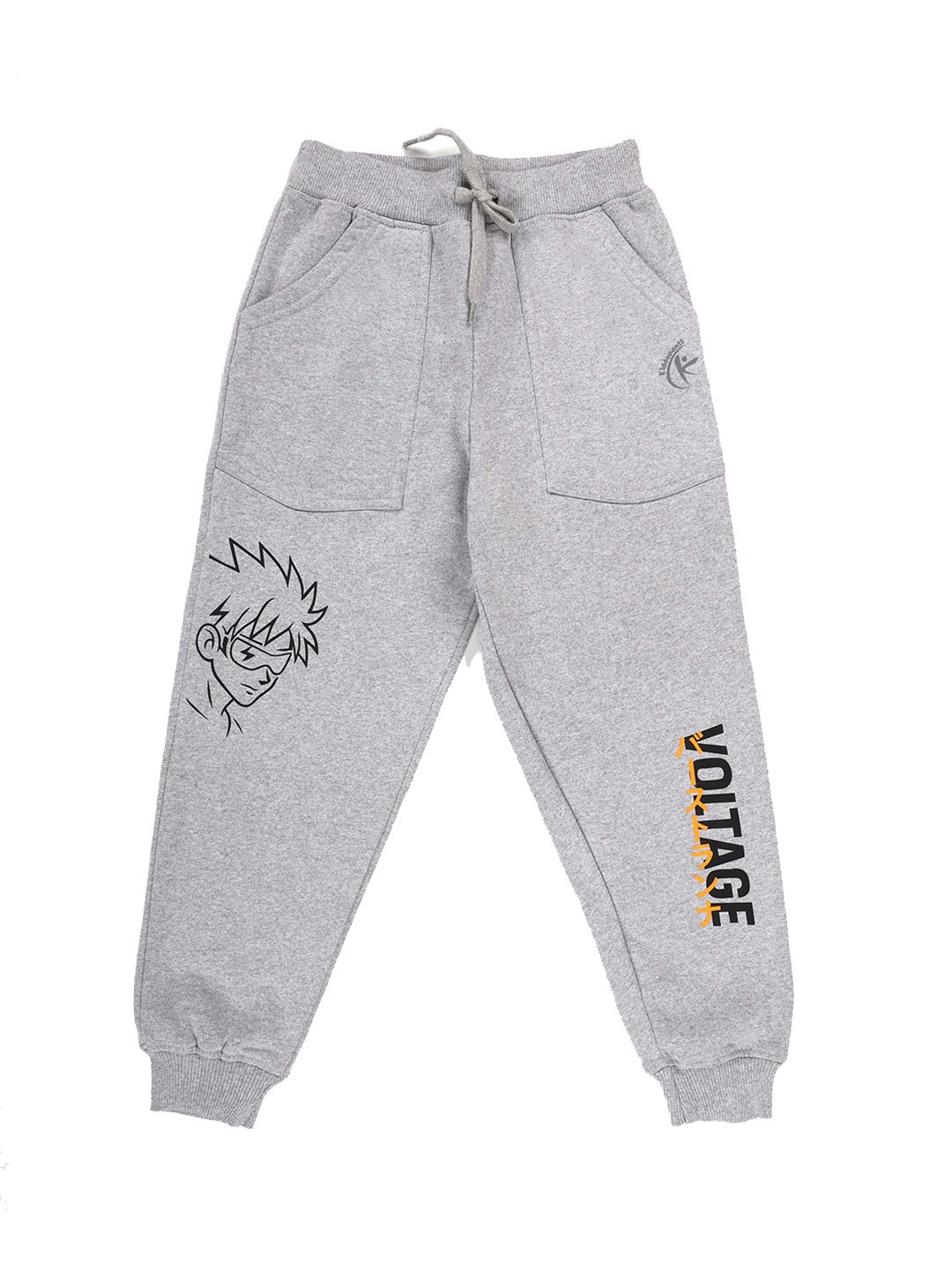 KiddoPanti Boys Printed Mid-Rise Track Pants