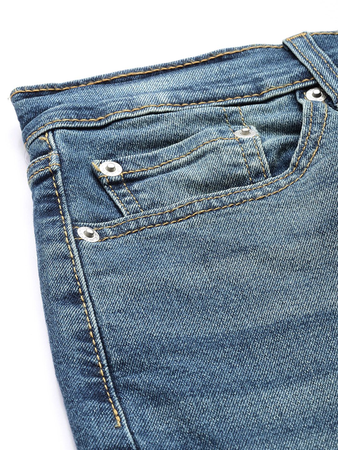 Tinted Med Indigo Loose Fit High Rise Jeans