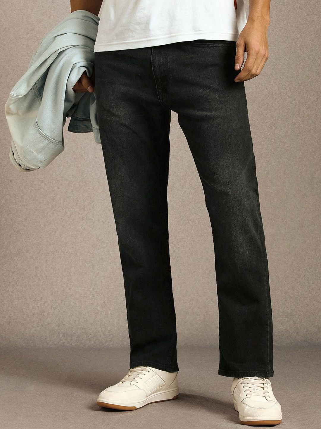 Louis Philippe Jeans Men Slim Fit Mid-Rise Light Fade Jeans