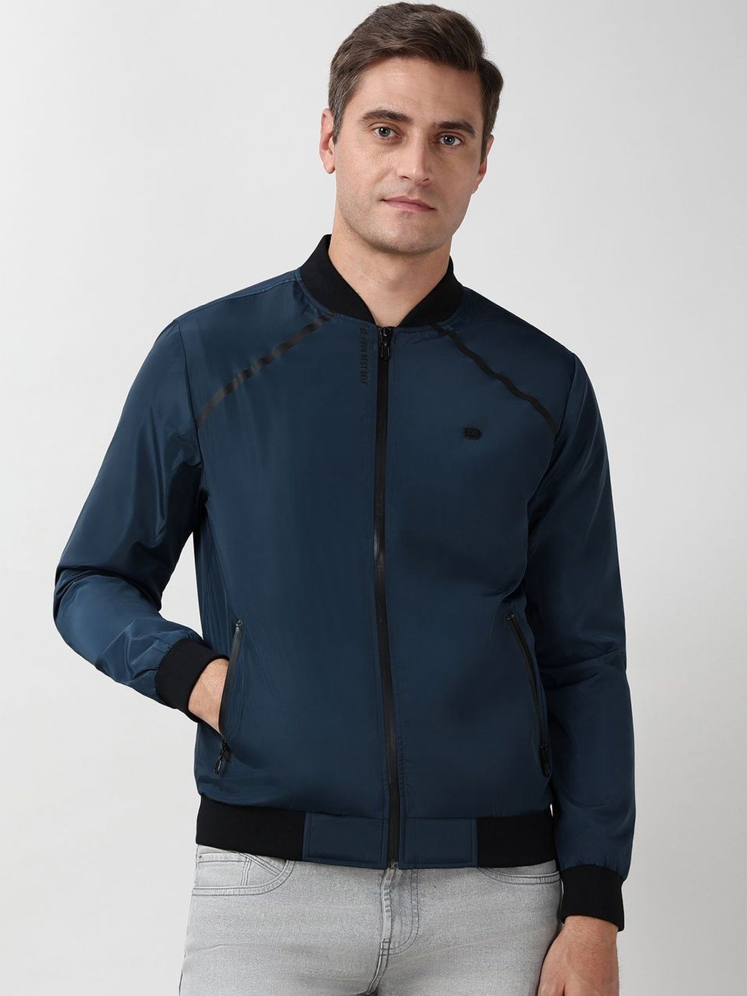 Peter England Casuals Open Front Jacket
