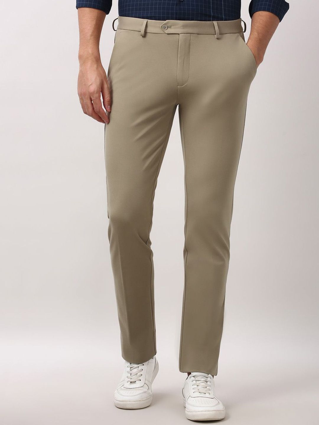 Peter England Peter England Men Slim Fit Mid-Rise Trouser