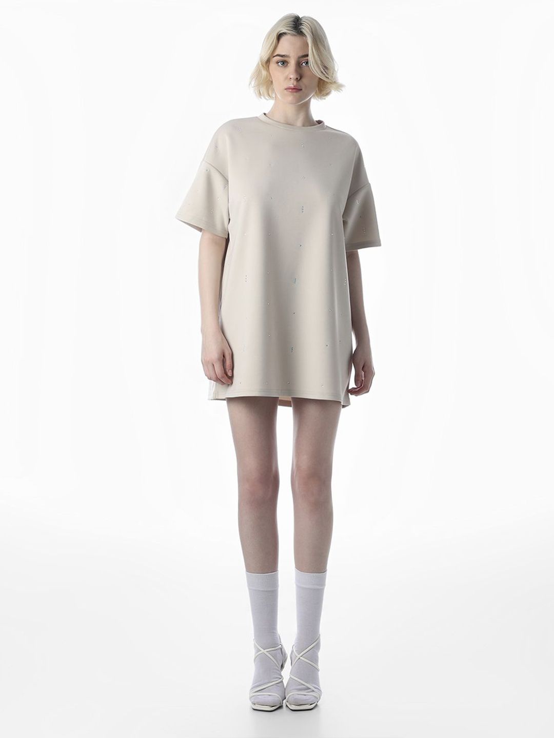 Embellished T-shirt Mini Dress