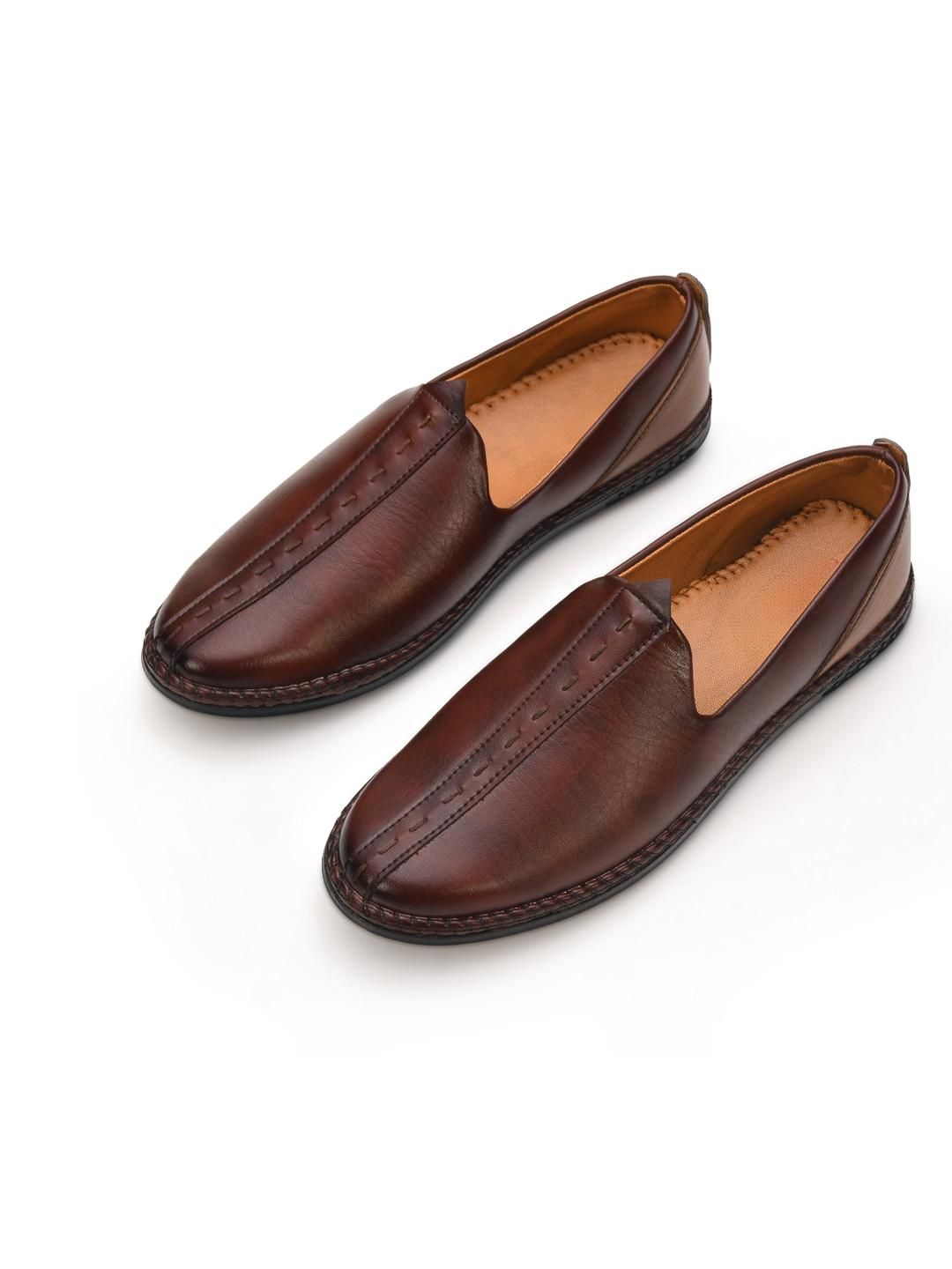 Men's Slip-On Ethnic Mojaris with Soft Cushion Padding
