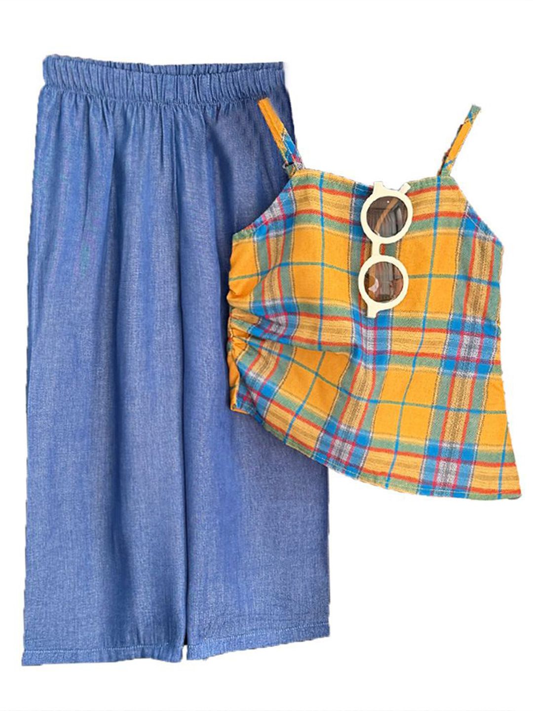 StyleCast x Revolte Girls Checked Top With Trousers