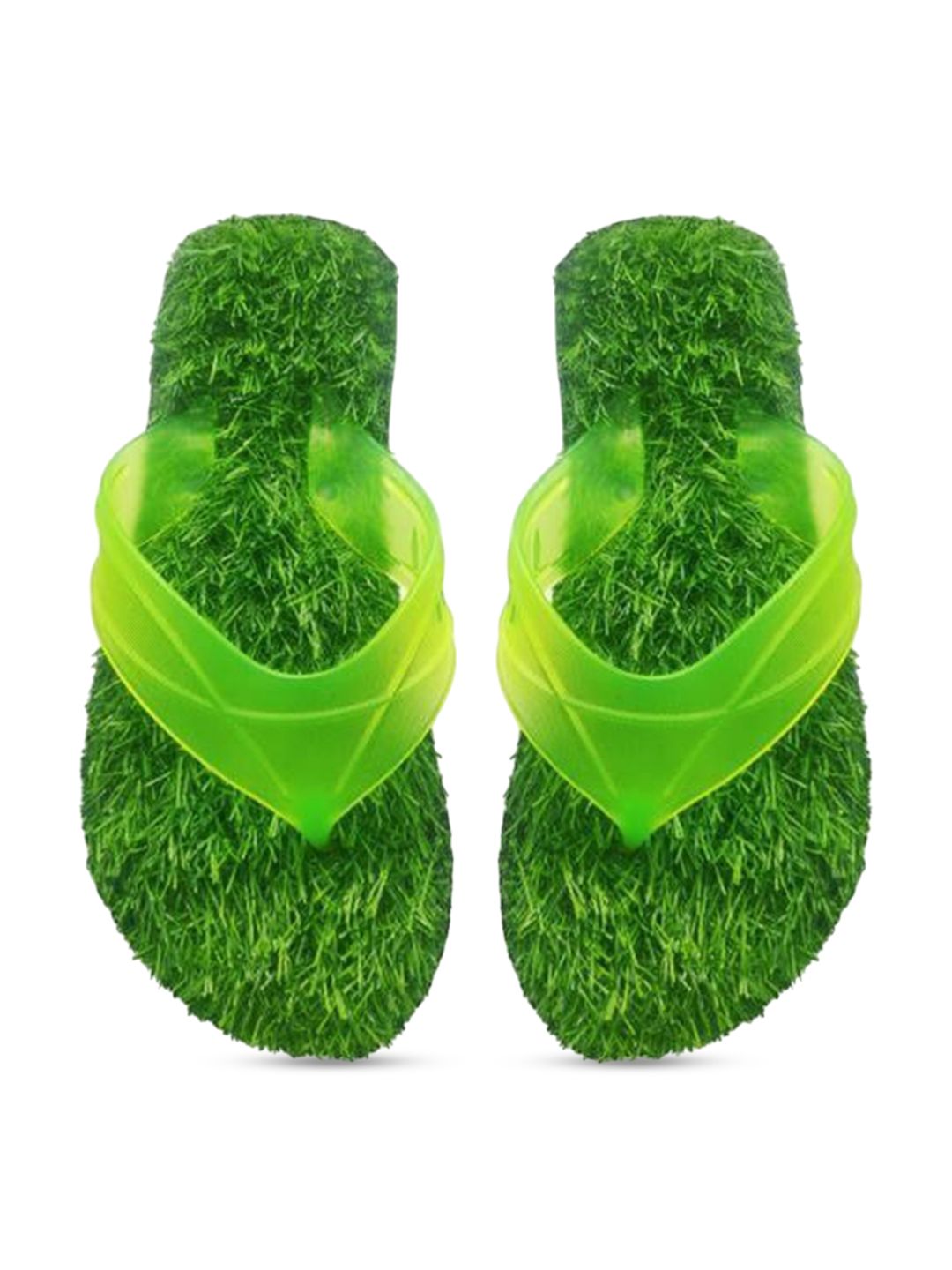LIFA TRADERS Men Green Plastic Grass Cushioned footbed Thong Flip-Flops