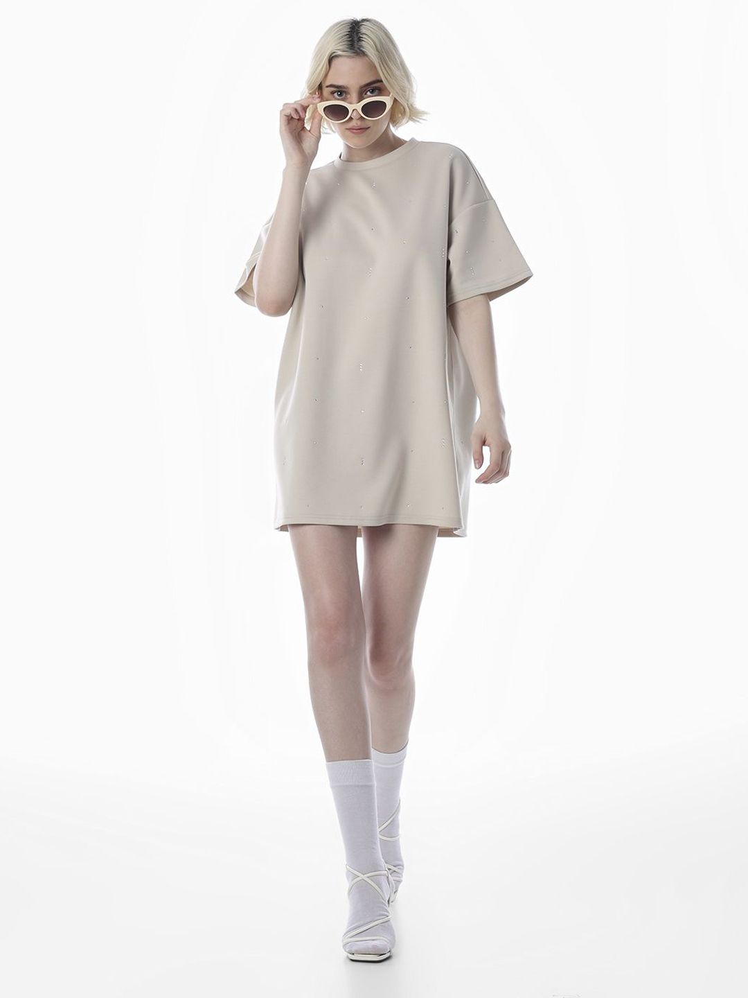 Embellished T-shirt Mini Dress