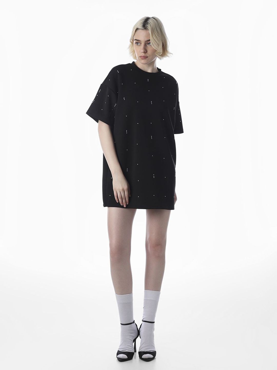 Embellished T-shirt Mini Dress