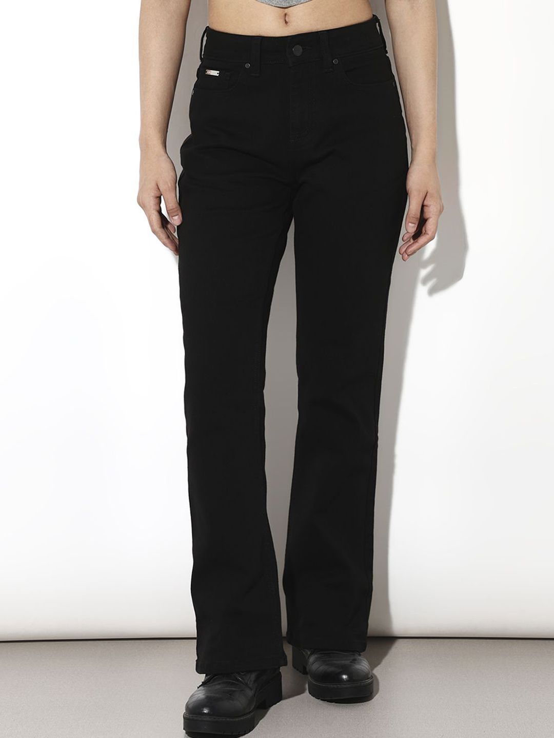 ONLY Women Flared Mid-Rise Stretchable Jeans
