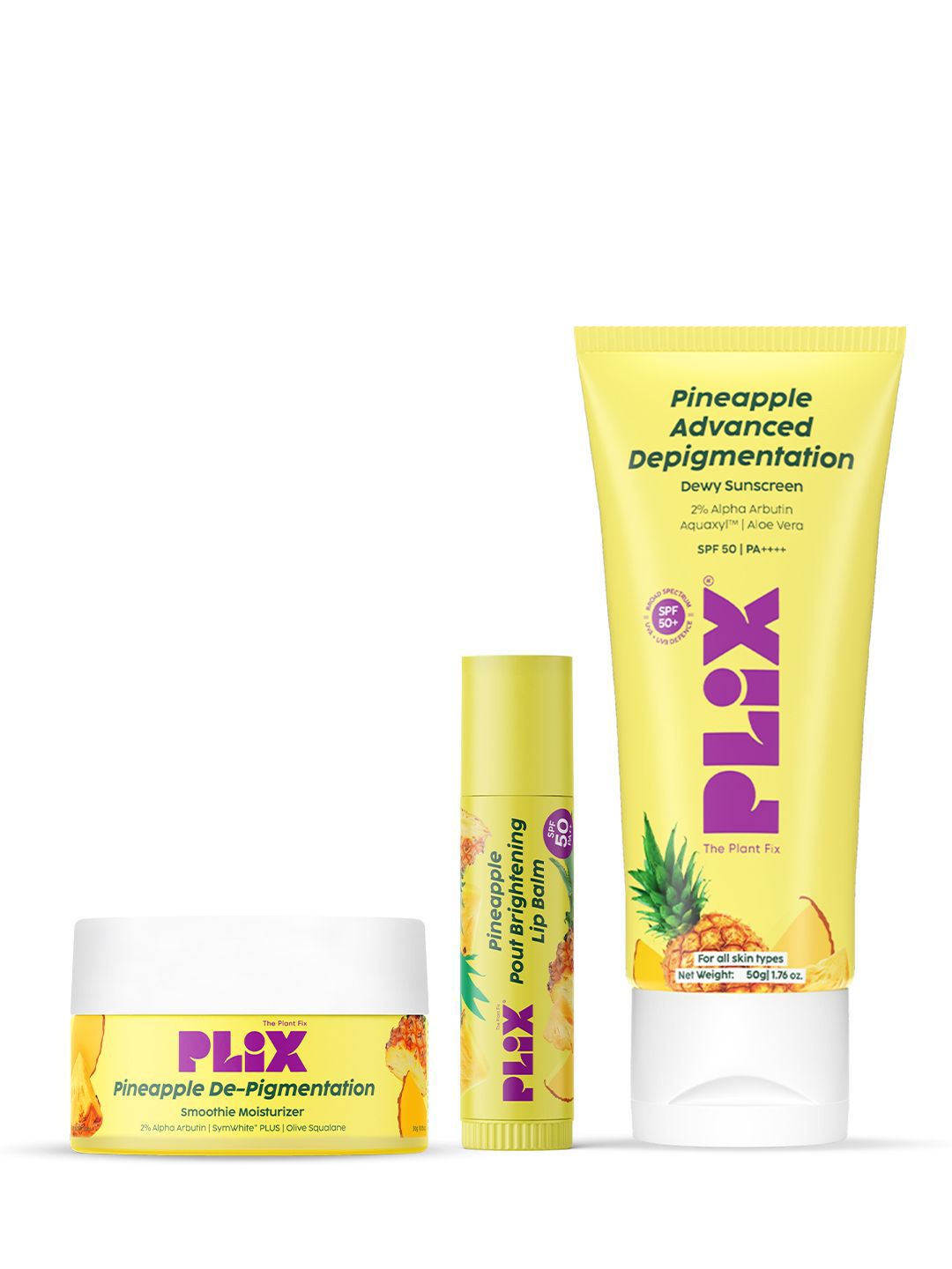 ボディ・フェイスケア MTG Plosin Buy PLIX THE PLANT FIX Set Of 3 Pineapple Moisturizer, Dewy