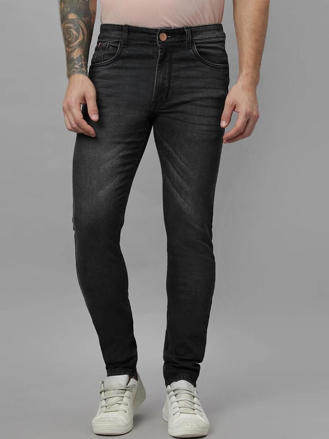 RJ Denim Men Narrow Slim Fit Mid-Rise Light Fade Jeans