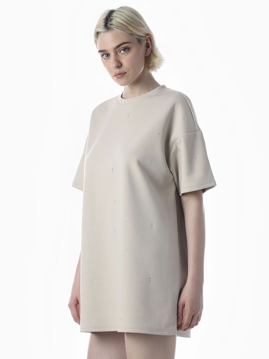 Embellished T-shirt Mini Dress