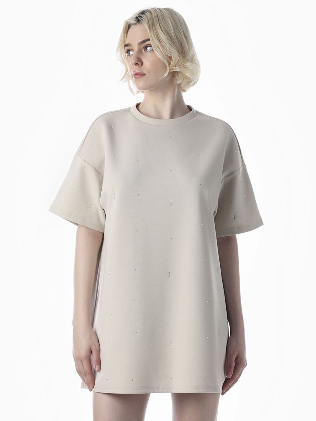 Embellished T-shirt Mini Dress
