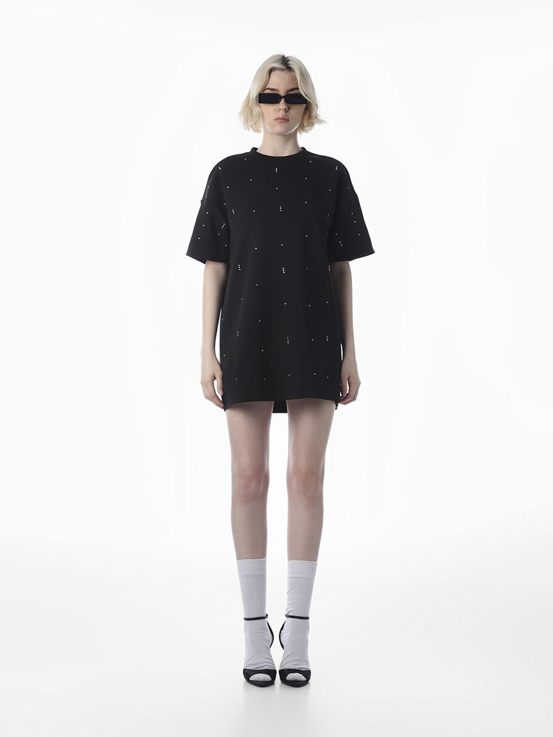 Embellished T-shirt Mini Dress