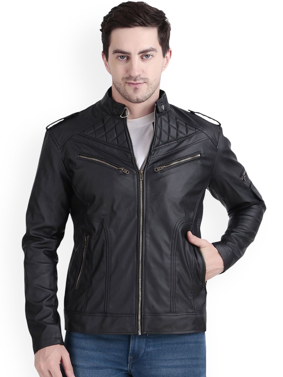 GARMADIAN Leather Lightweight Biker Jacket