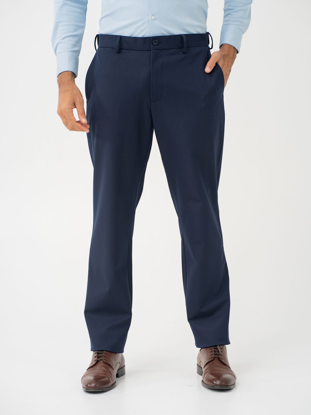 Relaxed Fit Mid-Rise Trousers The Pant Project Men Relaxed Fit Mid-Rise Formal Trousers
