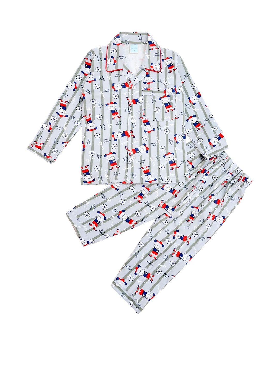 Thelittlebunny Kids Graphic Printed Pure Cotton Night suit