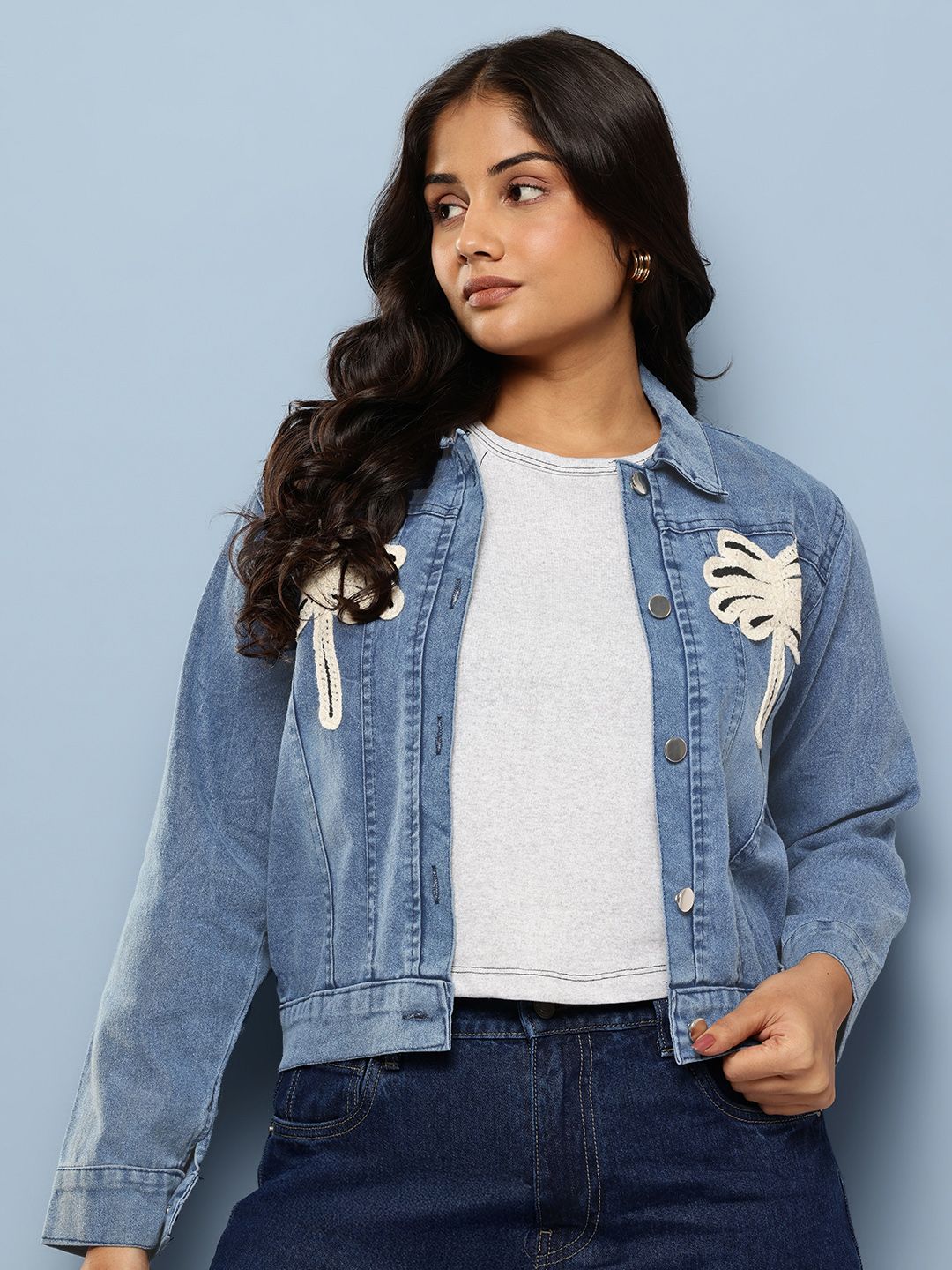 Aarika Women Embroidered Denim Jacket