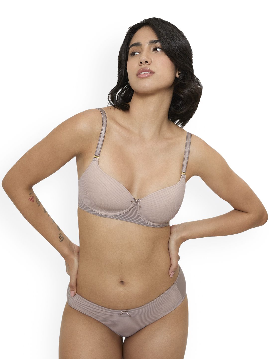 Triumph Women Striped Low-Rise Breathable Cotton Basic Briefs