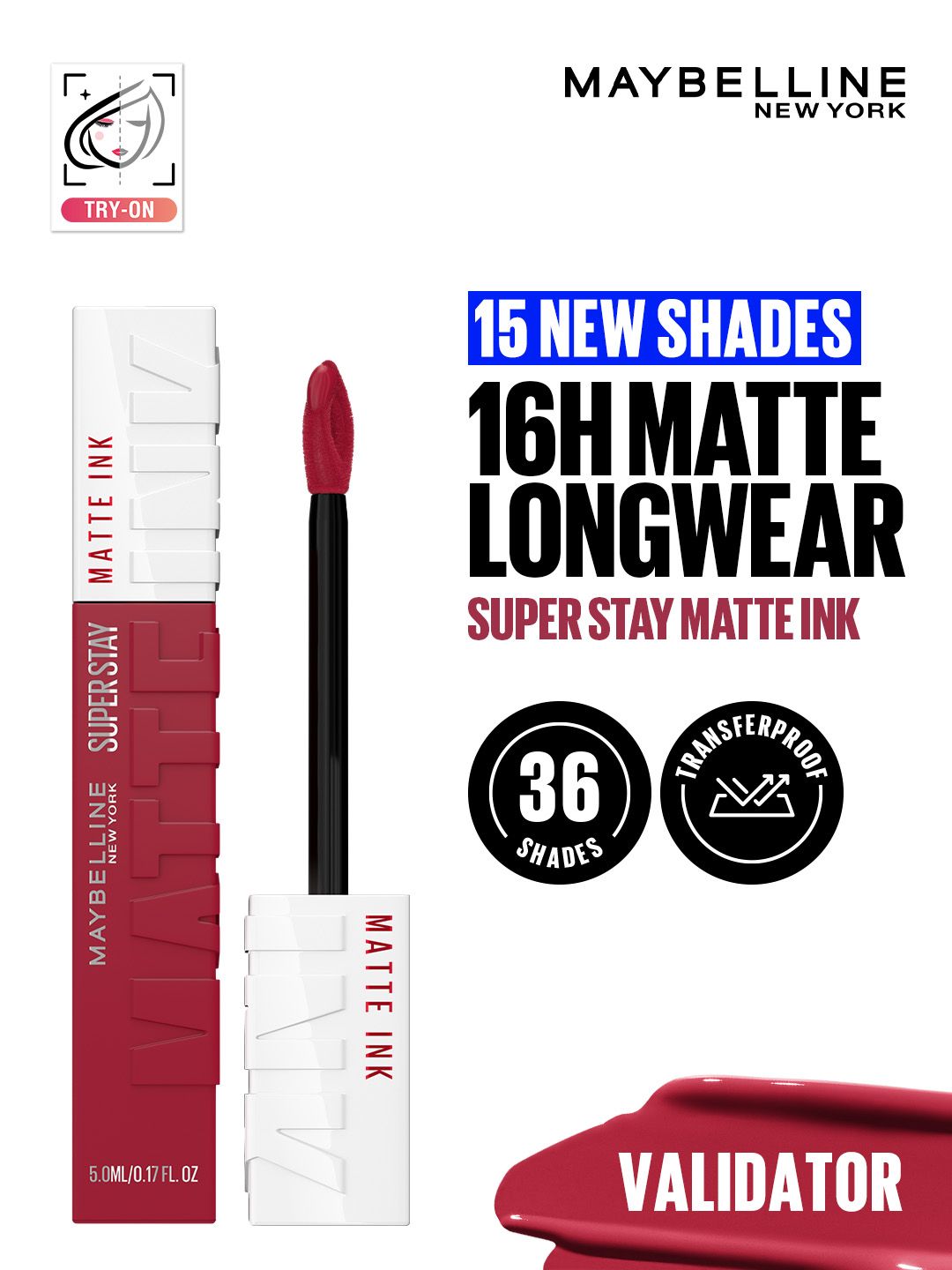 Maybelline New York Superstay Matte Ink Matte Liquid Lipstick 5ml - Validator