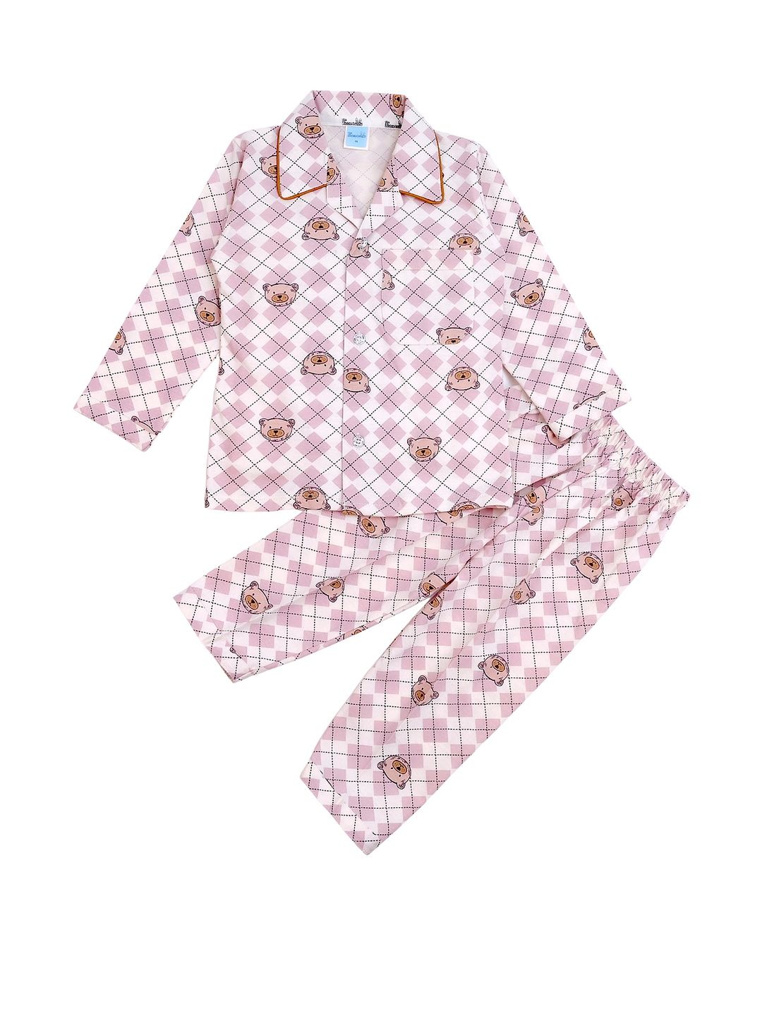 Thelittlebunny Unisex Kids Printed Night Suit