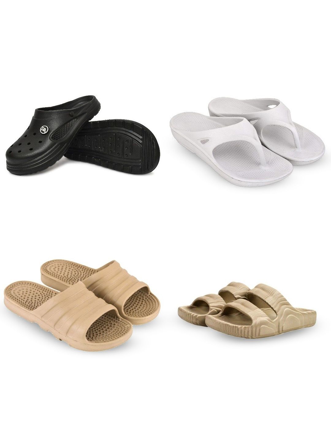 Feel alive Set Of 4 Ultra-Comfortable Thong Flip-Flops
