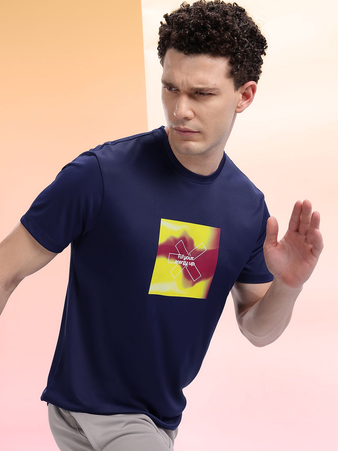 HRX by Hrithik Roshan Brand Logo Print Running T-shirt