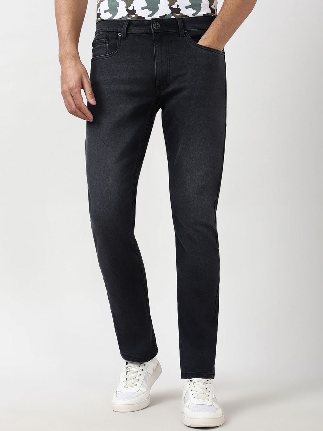 Peter England Casuals Men Regular Fit Mid-Rise Light Fade Jeans