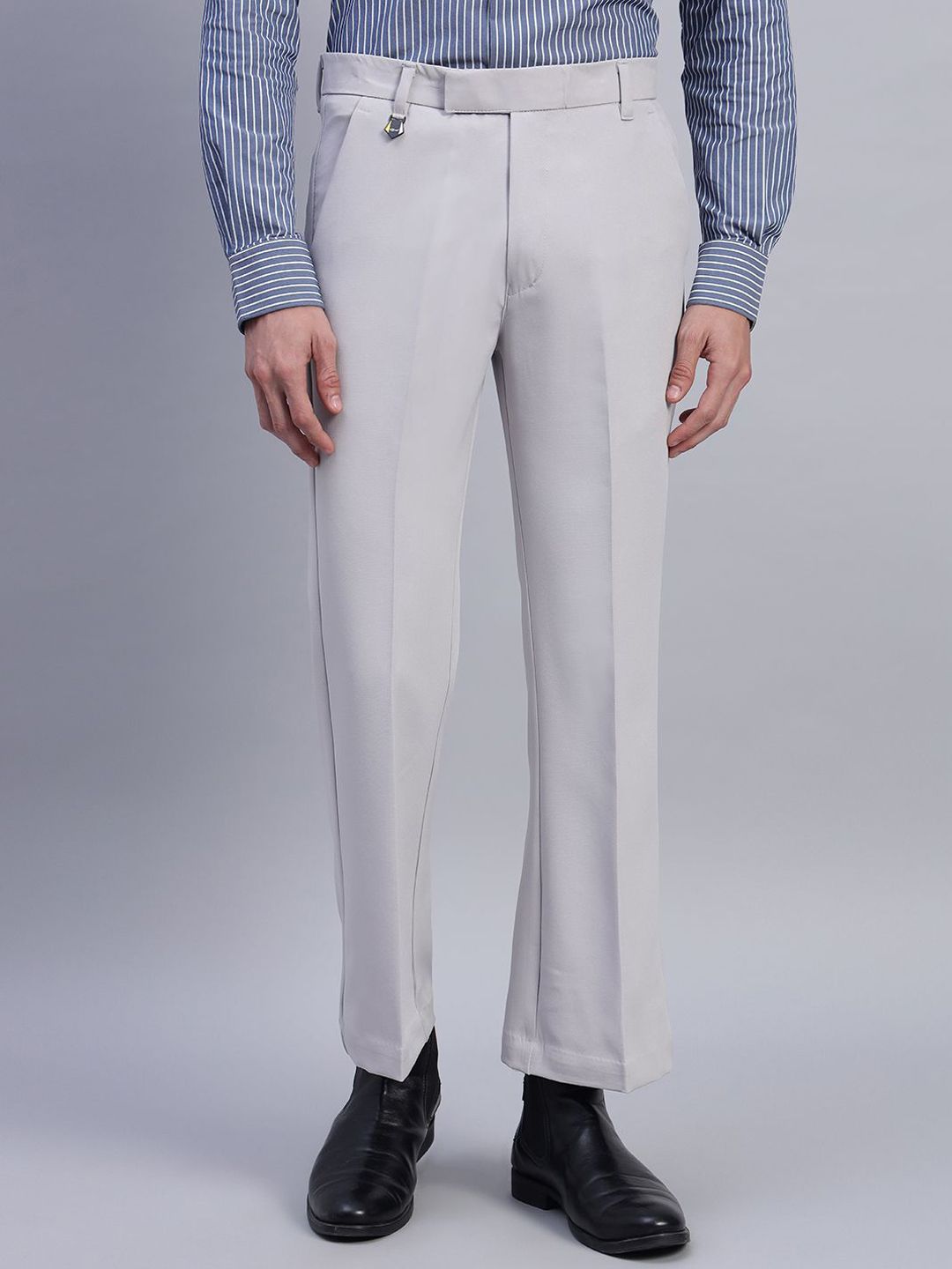 AXNIS Men Smart Easy Wash Pleated Formal Trousers