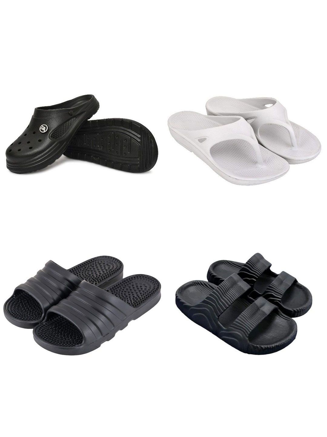 Feel alive Set Of 4 Ultra-Comfortable Thong Flip-Flops
