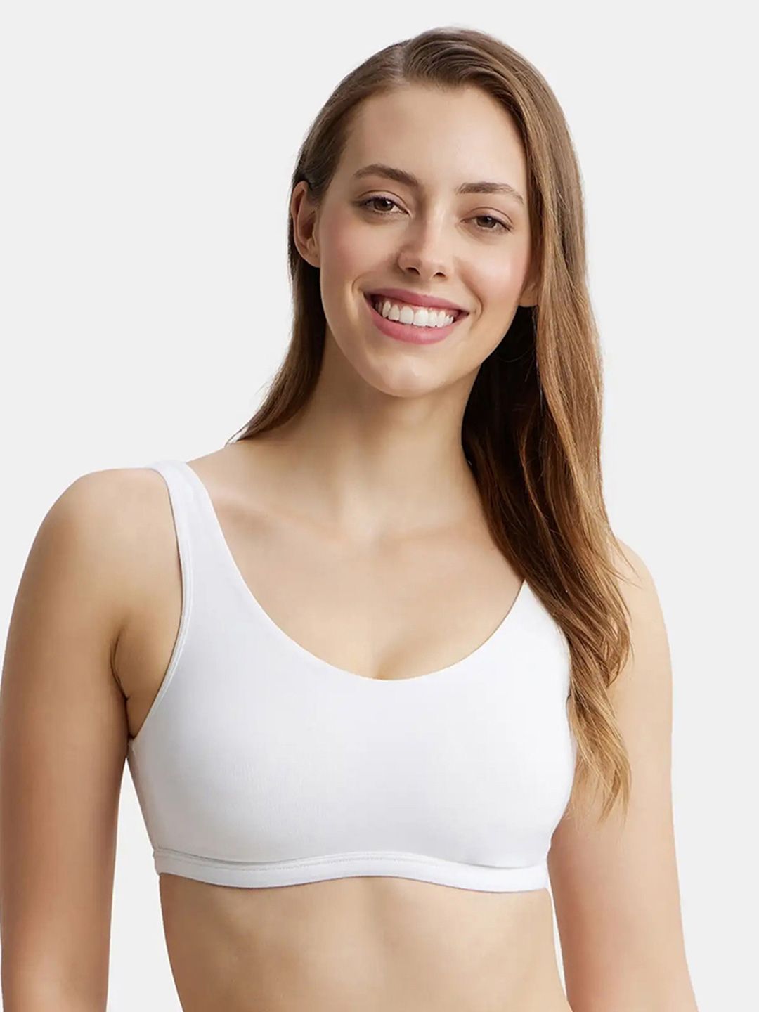 Jockey Super Combed Cotton Stretch Slip On Bra With StayFresh Treatment-1550