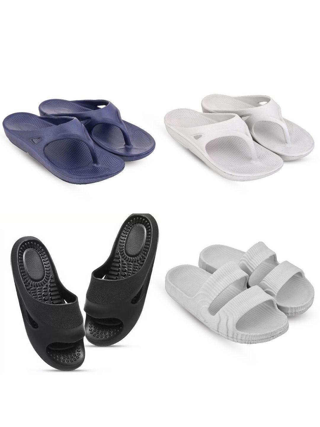 Feel alive Men Set of 4 Lightweight Thong Flip-Flops