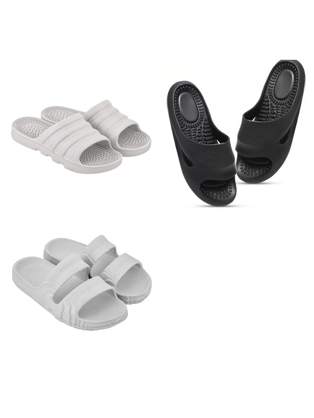 Feel alive Men Pack of 3 Ultra-Comfortable Lightweight EVA Flip Flops