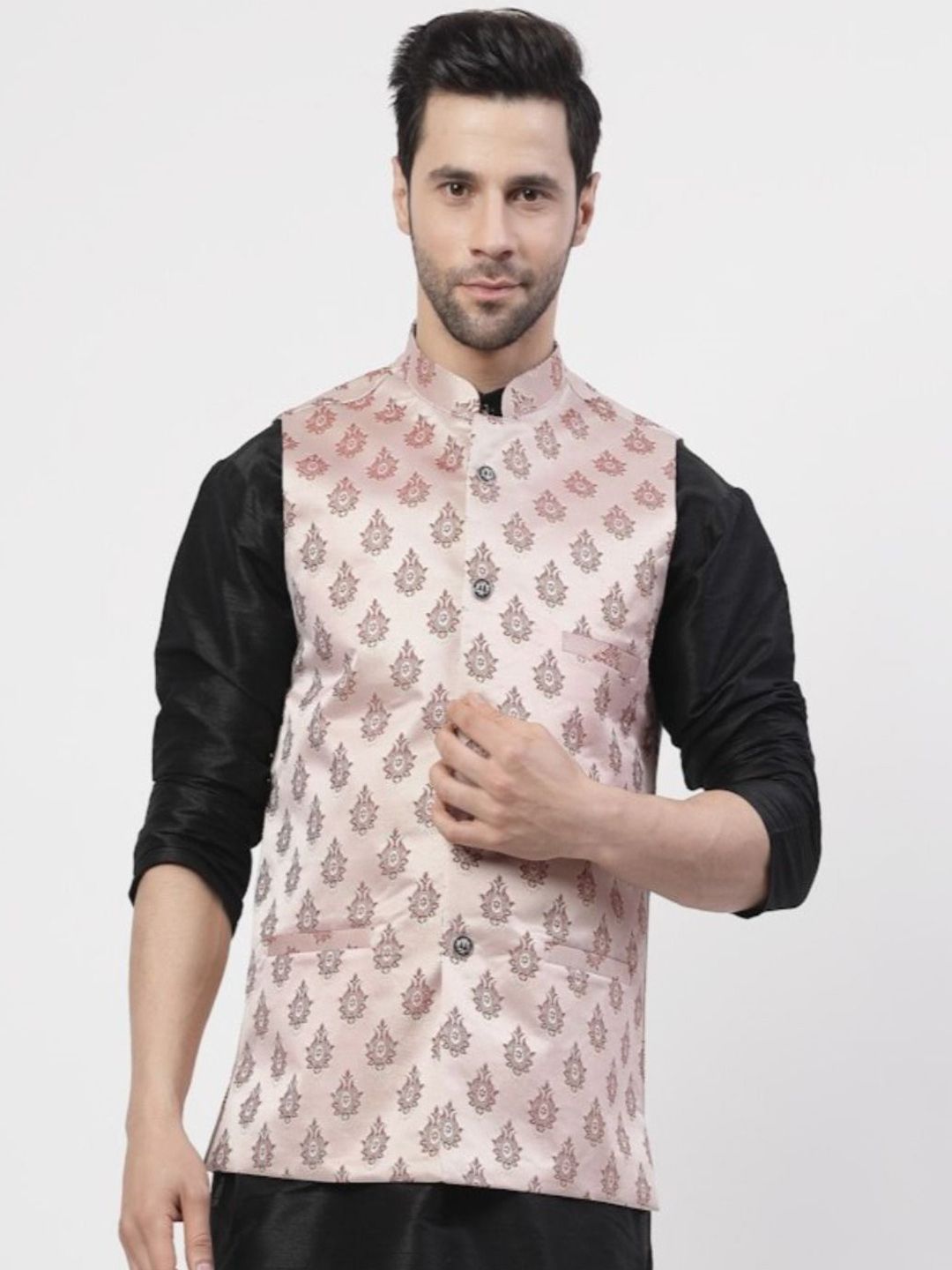 TS LIFESTYLE Men Woven Design Nehru Jackets
