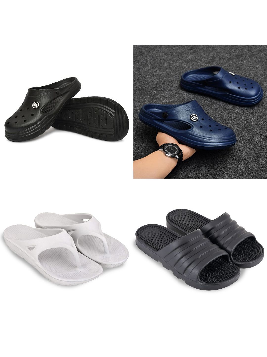 Feel alive Set Of 4 Ultra-Comfortable Thong Flip-Flops