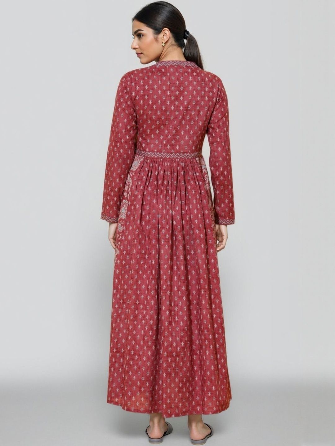 Buy SZN Women Floral Print Cotton Pink Alia Cut Stitched Anarkali Kurta -  Ethnic Dresses for Women 36528905 | Myntra