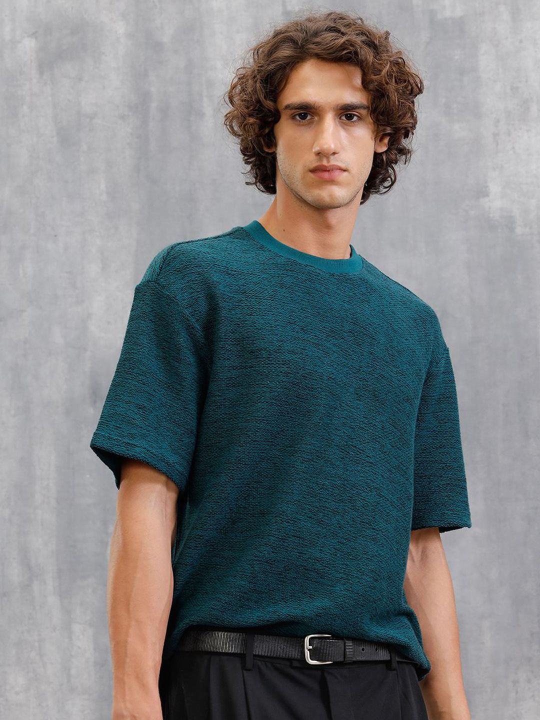 WROGN Round Neck Cotton Oversized T-shirt