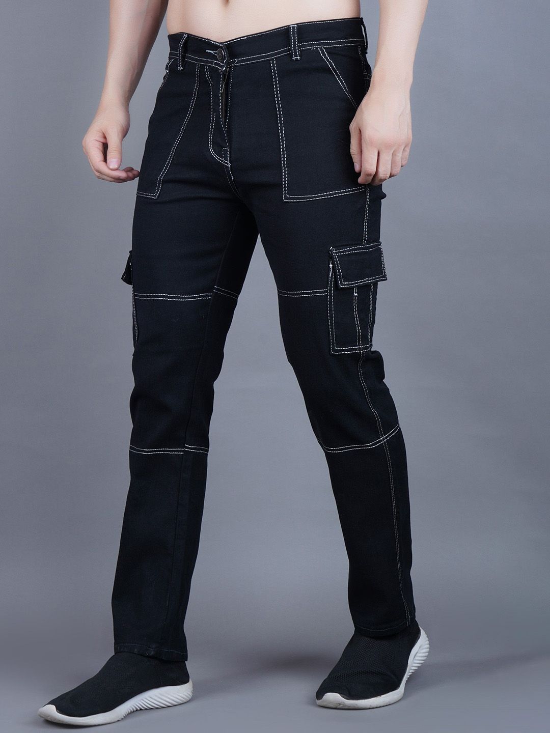 MaverIQ Men Classic Slim Fit Mid-Rise Stretchable Jeans