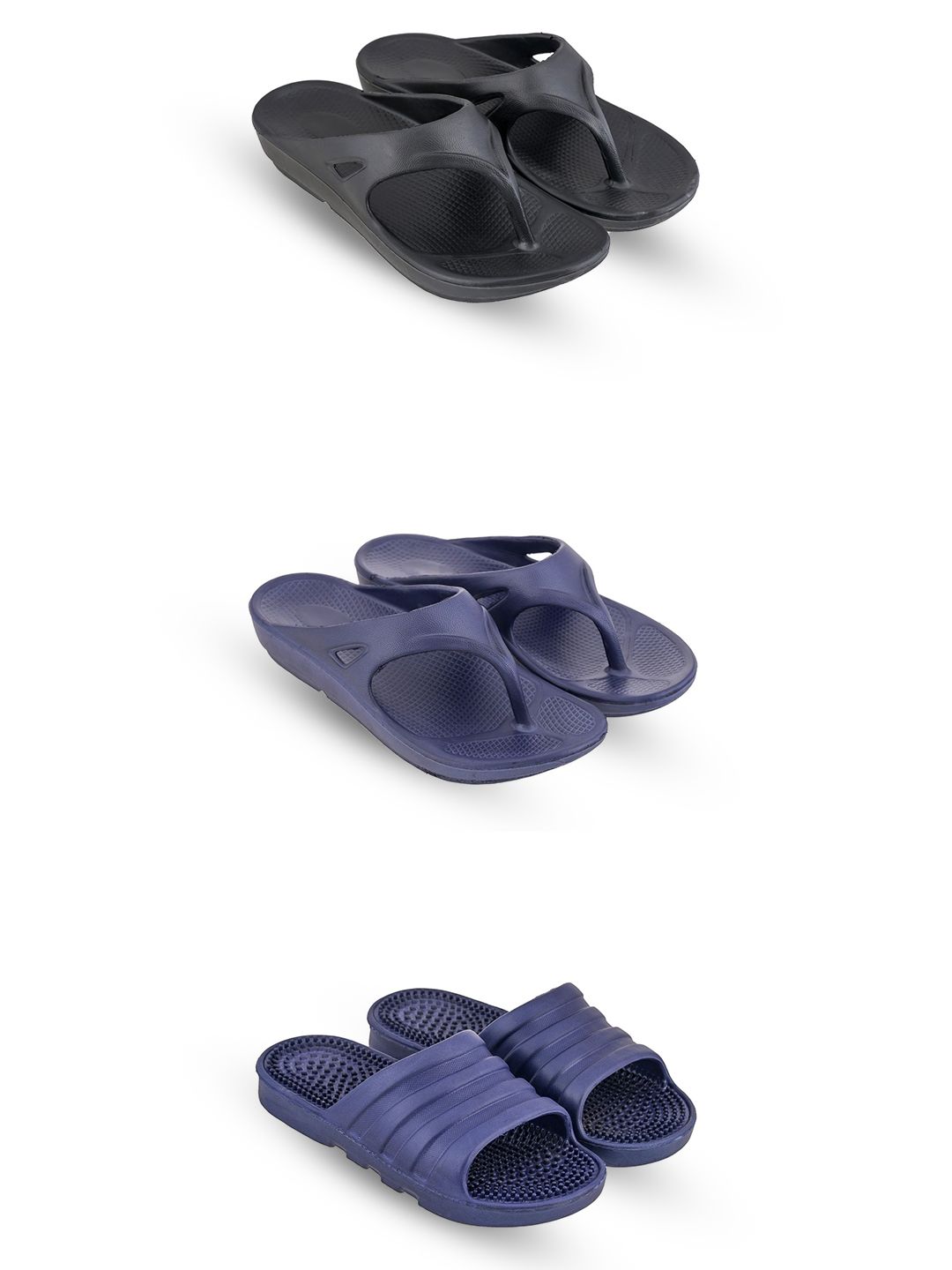 Feel alive Set Of 3 Ultra-Comfortable Thong Flip-Flops