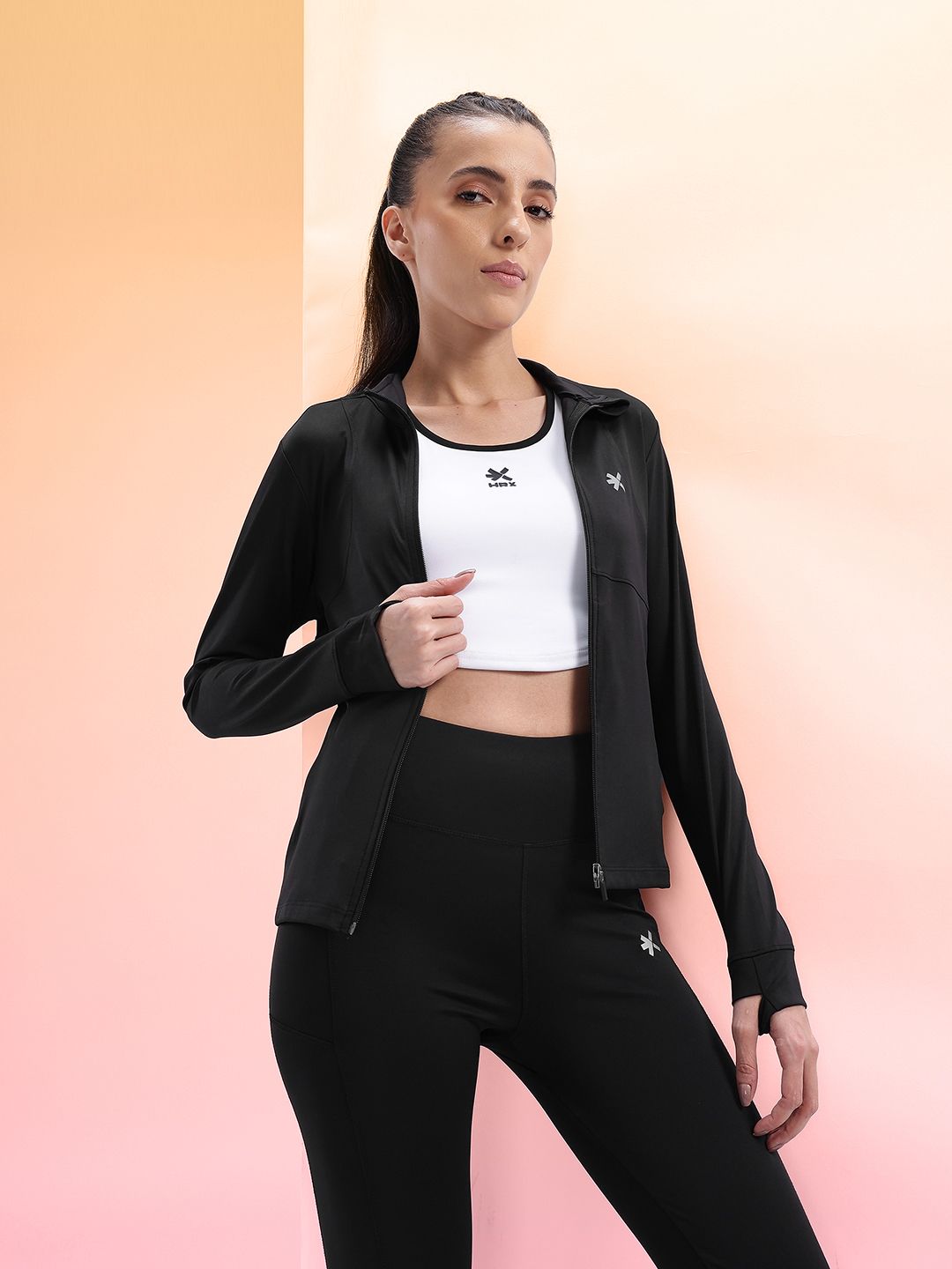 HRX by Hrithik Roshan Rapid-Dry Running Tracksuit with Reflective Elements